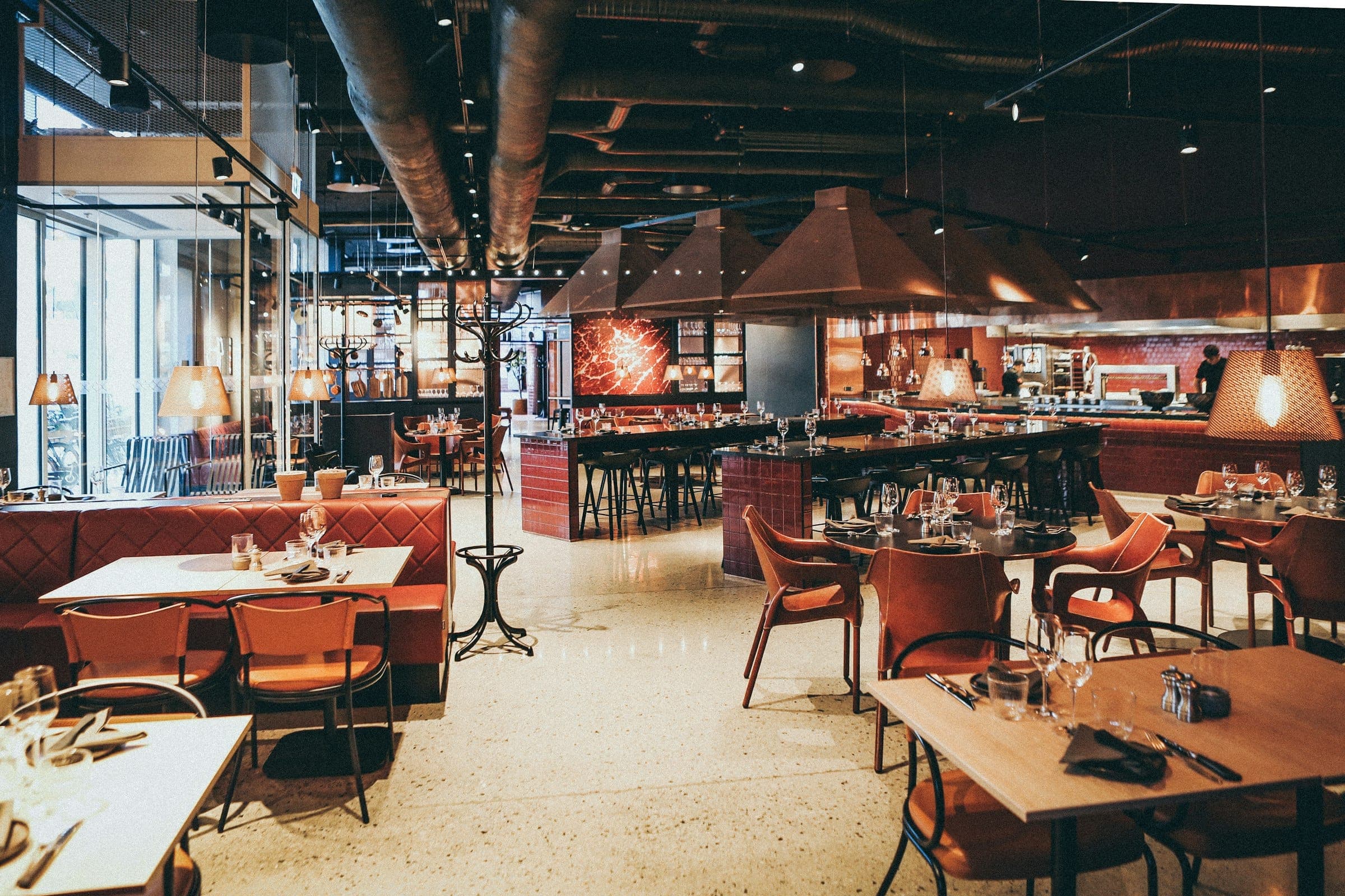 A restaurant floor set and ready to open